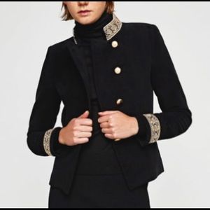 Zara Velvet Jacket with Passementerie
